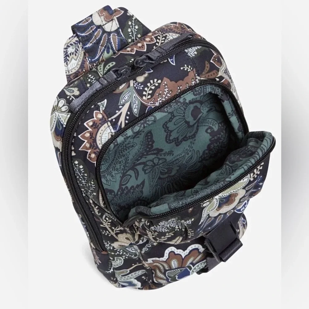 Vera Bradley Utility Sling Backpack in Java Navy Camo